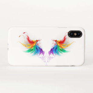 Fluffy Rainbow Wings iPhone XS Case