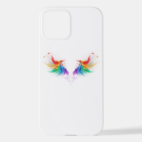 Fluffy Rainbow Wings iPhone 12 Case