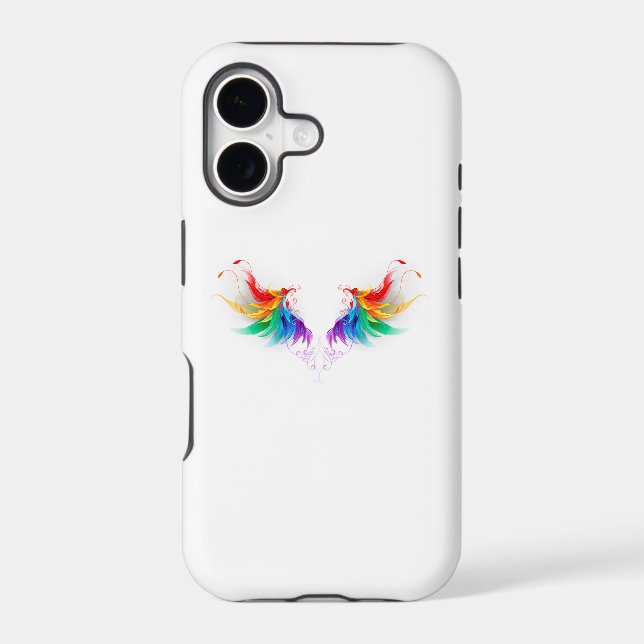Fluffy Rainbow Wings Iphone Case (Back)