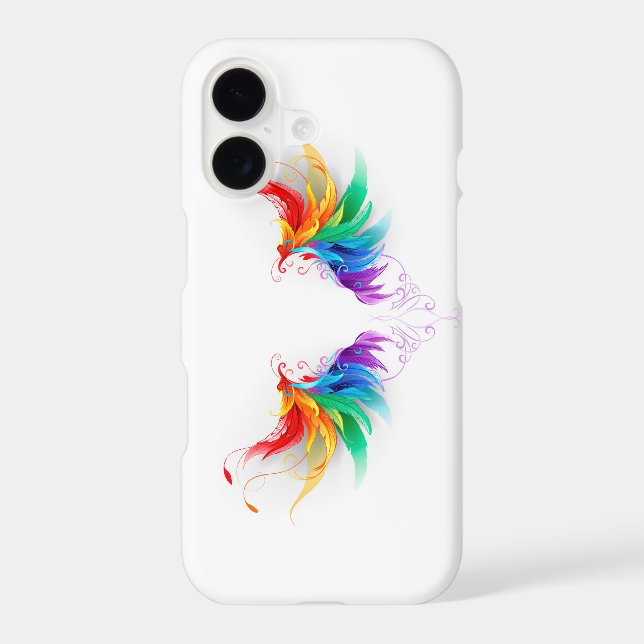 Fluffy Rainbow Wings Iphone Case (Back)