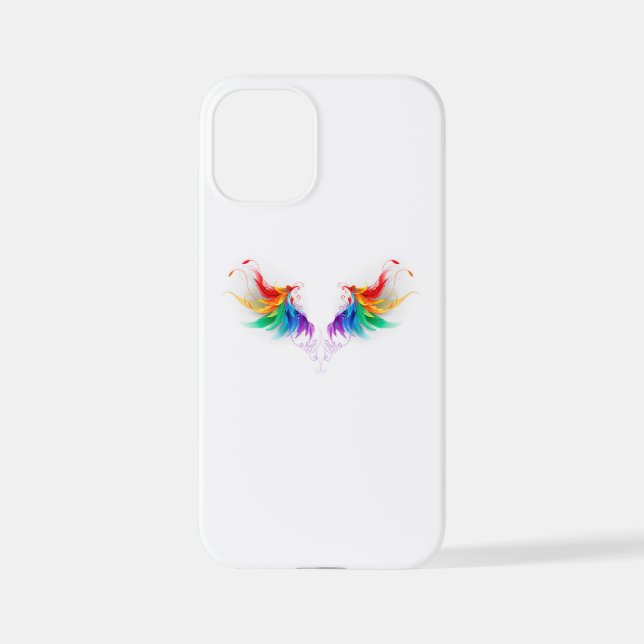 Fluffy Rainbow Wings iPhone Case (Back)