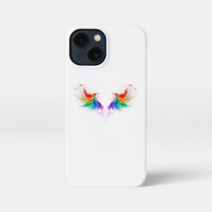 Fluffy Rainbow Wings iPhone 13 Mini Case
