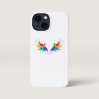 Fluffy Rainbow Wings iPhone 13 Mini Case
