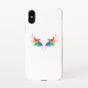 Fluffy Rainbow Wings iPhone X Case