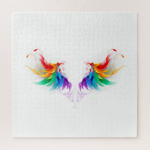 Fluffy Rainbow Wings Jigsaw Puzzle
