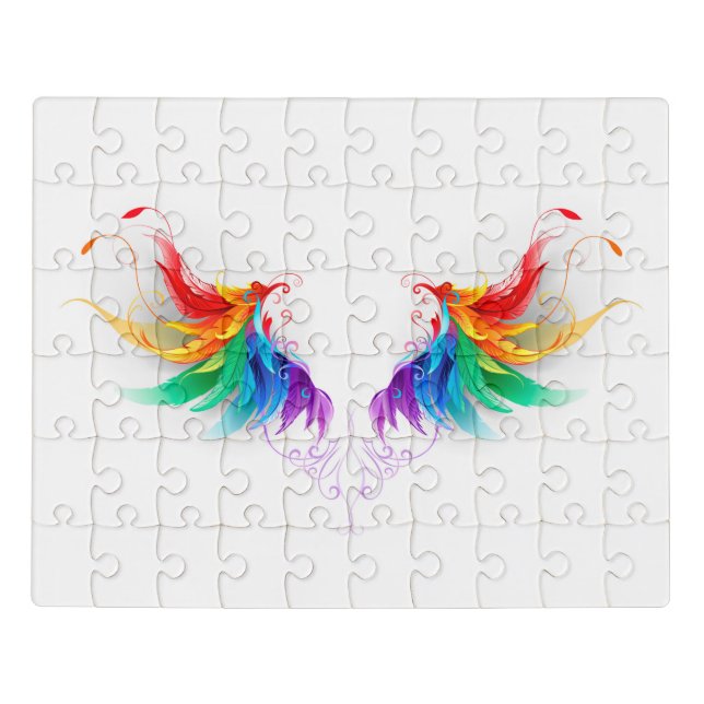 Fluffy Rainbow Wings Jigsaw Puzzle (Puzzle Horizontal)