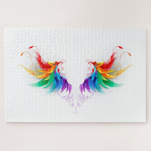 Fluffy Rainbow Wings Jigsaw Puzzle