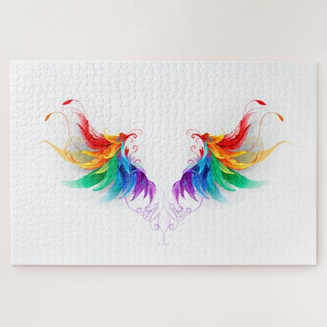Fluffy Rainbow Wings Jigsaw Puzzle (Horizontal)