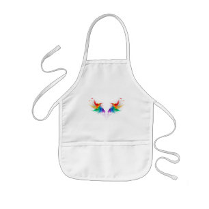 Fluffy Rainbow Wings Kids' Apron