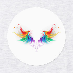 Fluffy Rainbow Wings Kids' Labels