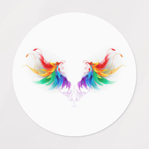 Fluffy Rainbow Wings Kids' Labels