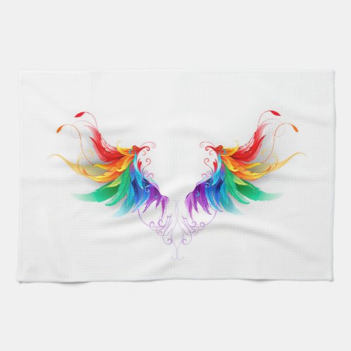 Fluffy Rainbow Wings Kitchen Towel