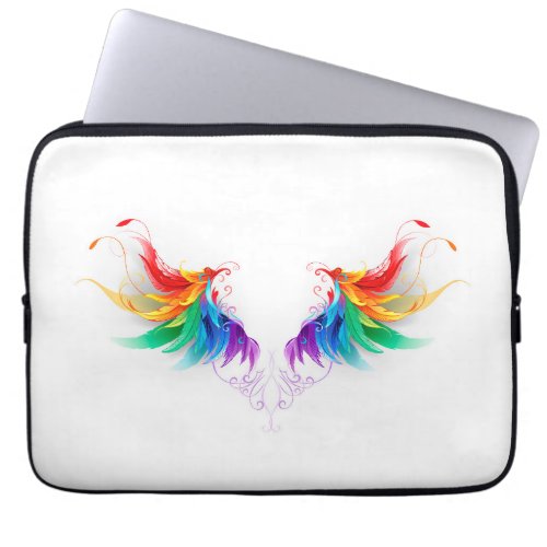 Fluffy Rainbow Wings Laptop Sleeve
