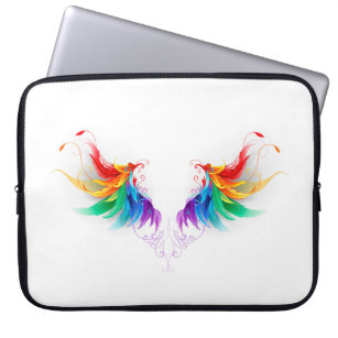 Fluffy Rainbow Wings Laptop Sleeve
