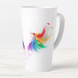 Fluffy Rainbow Wings Latte Mug