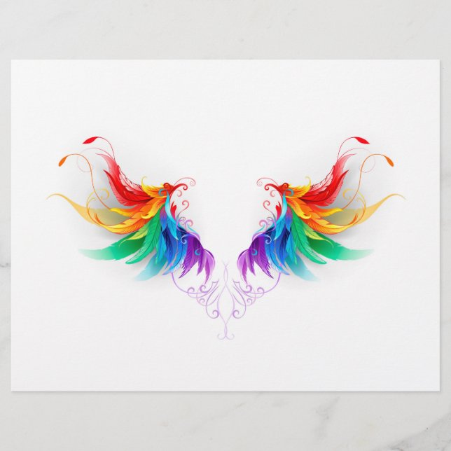 Fluffy Rainbow Wings Letterhead (Front)