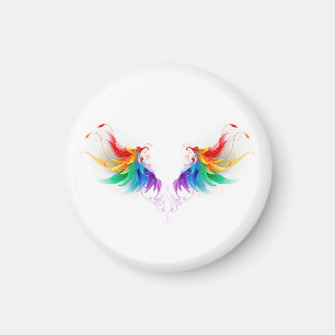 Fluffy Rainbow Wings Magnet