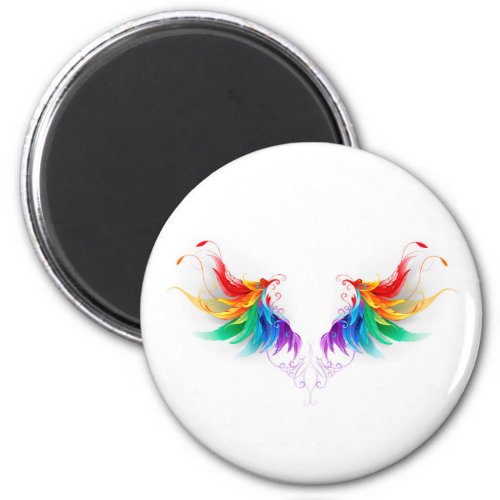 Fluffy Rainbow Wings Magnet