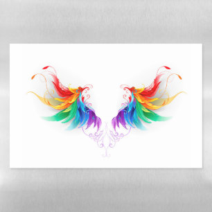 Fluffy Rainbow Wings Magnetic Dry Erase Sheet