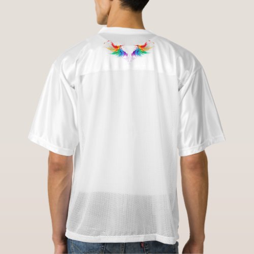 Fluffy Rainbow Wings Mens Football Jersey