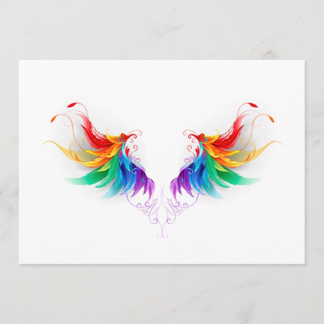 Fluffy Rainbow Wings Menu (Front)
