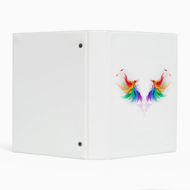 Fluffy Rainbow Wings Mini Binder (Background)