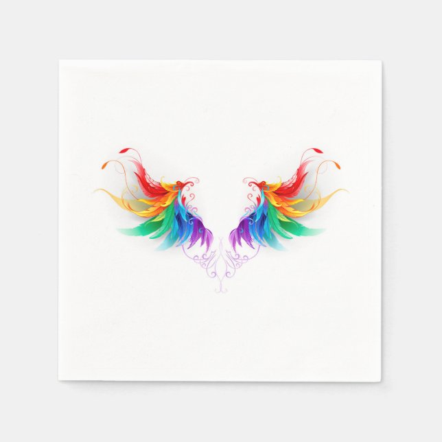 Fluffy Rainbow Wings Napkins (Front)