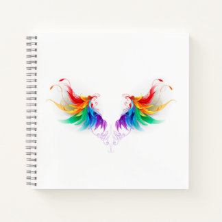 Fluffy Rainbow Wings Notebook