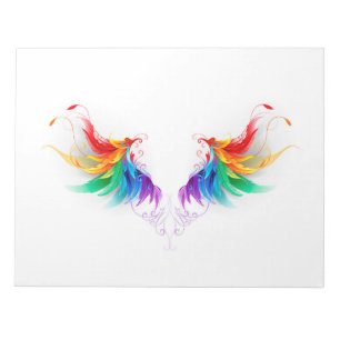 Fluffy Rainbow Wings Notepad