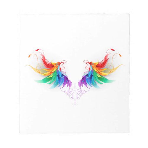 Fluffy Rainbow Wings Notepad