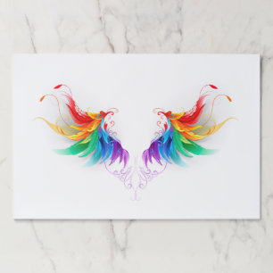 Fluffy Rainbow Wings Paper Pad