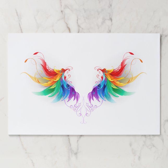 Fluffy Rainbow Wings Paper Pad (Front)