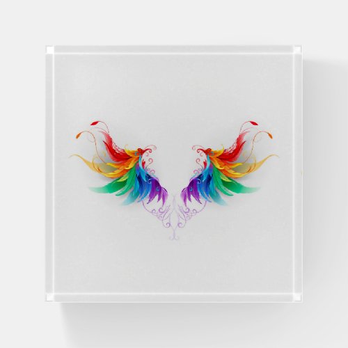 Fluffy Rainbow Wings Paperweight