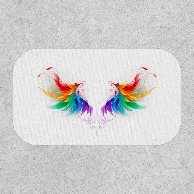 Fluffy Rainbow Wings Patch (Front)