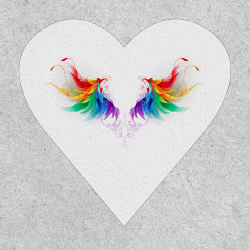 Fluffy Rainbow Wings Patch