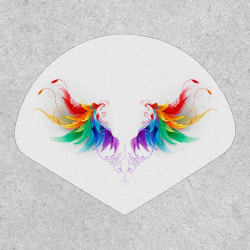 Fluffy Rainbow Wings Patch