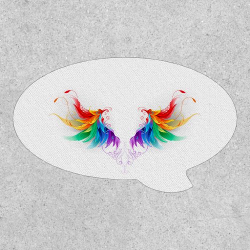 Fluffy Rainbow Wings Patch