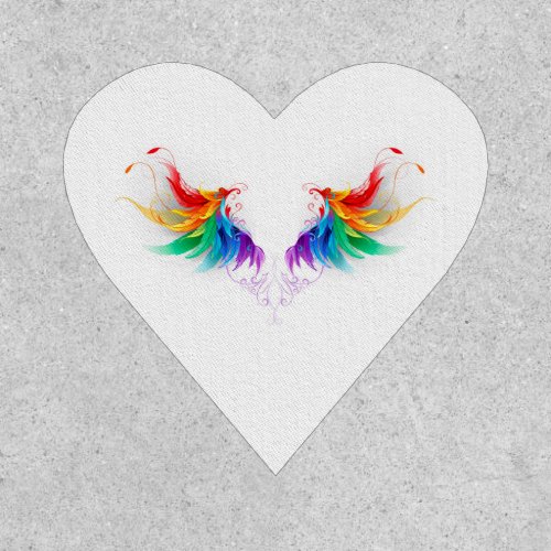 Fluffy Rainbow Wings Patch