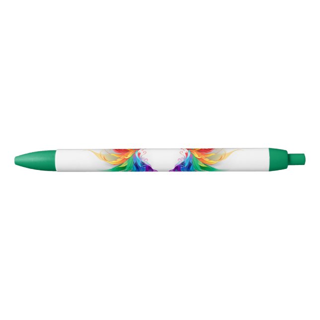 Fluffy Rainbow Wings Pen (Front)