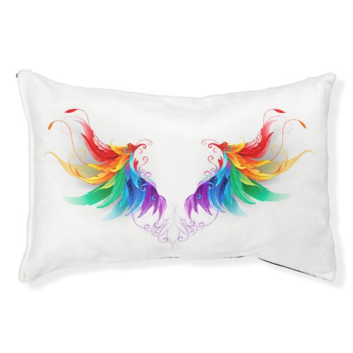 Fluffy Rainbow Wings Pet Bed