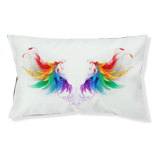 Fluffy Rainbow Wings Pet Bed