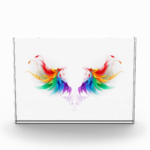 Fluffy Rainbow Wings Photo Block