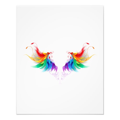 Fluffy Rainbow Wings Photo Print