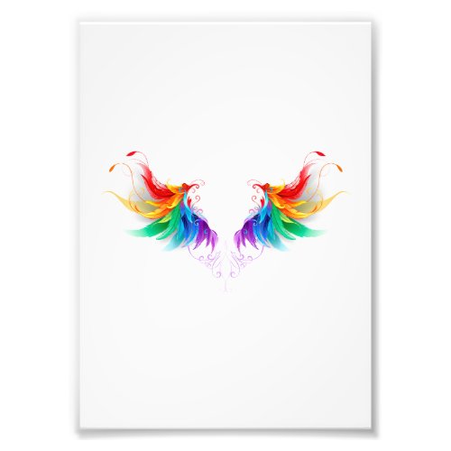 Fluffy Rainbow Wings Photo Print