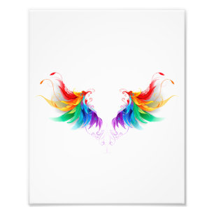 Fluffy Rainbow Wings Photo Print