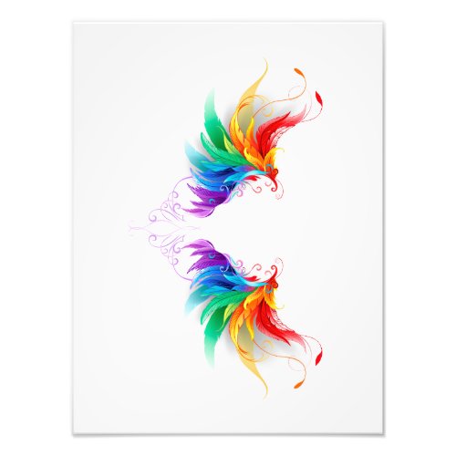 Fluffy Rainbow Wings Photo Print