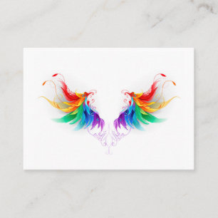 Fluffy Rainbow Wings Place Card