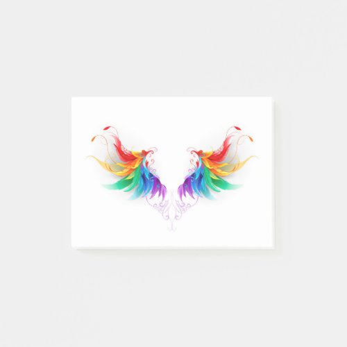 Fluffy Rainbow Wings Post_it Notes