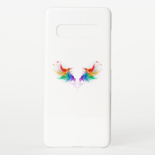 Fluffy Rainbow Wings Samsung Galaxy S10 Case