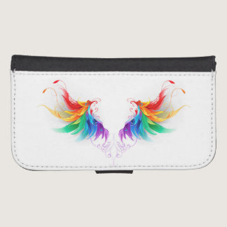 Fluffy Rainbow Wings Galaxy S4 Wallet Case